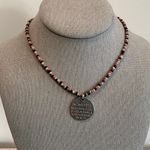 Handmade NEW FANTASTIC BEADED CHOKER NECKLACE SILVER TONE PENDANT “WANDERLUST … Photo 0