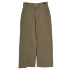 Rails  Getty Crop Utility Wide Leg Jean Washed Olive Size 25 Photo 4