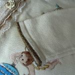 Vintage Cherub Angel Sweater Cardigan Blue Size L Photo 6