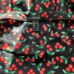 Forever 21 ❤️F21 Black and Red Fruit Cherry Print Midi Skirt Photo 3