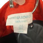 Cynthia Rowley  Linen Shirt Top Red Size Small Photo 5