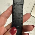 Rolf's Classic Black Leather and Silver Basic Unisex Dress Belt, Size M,Like New Size M Photo 3