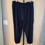 Vince  Satin‎ Trim Joggers Pull On Pants Navy Blue Size Large Relaxed Fit Photo 5