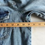 Pilcro  Distressed Denim Shirt S‎ Button Down Fringe Hem Long Sleeve Women Photo 6