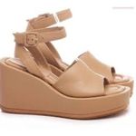 PALOMA BARCELÒ EMMY ANKLE STRAP WEDGE SANDAL IN NOCCIOLA tan size 40/ Us 10 Photo 1