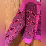 ZARA Pink Jacquard Knit Cardigan with Pompoms Size Large Bloggers Fave 5802/162 Photo 7