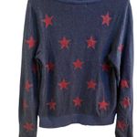 Wildfox  Blue w/Glitter Novelty Star Print Size XS Sweatshirt. Photo 2
