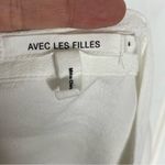 Avec Les Filles  Button Down White Rayon Skirt 442 Photo 2