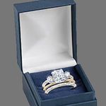 Zinc NWOT 3pcs Stackable Rings 14k Gold Plated Inlaid Zircon  Alloy Luxury Ring Photo 2