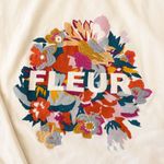 Anthropologie Fleur Tie-Waist Graphic Sweatshirt Size S Photo 3