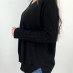 French Connection  Cozy Ribbed High Low Sweater in Black Size S Photo 3