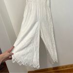 Trina Turk NEW NWT TRINA Scallop Hem Eyelet Cropped Jumpsuit Cream Ivory ?? Boho Photo 8