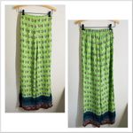 ZARA  Full Length Printed Wide Leg Trousers Green size S Photo 2