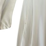 BHLDN  Anthro Nicoletta One Shoulder Removable Scarf White Ivory Satin Midi Dress Photo 13