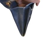 Vintage Towanny blue leather envelope purse chic glam neutral minimalist Photo 10