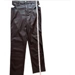 H:ours Melody Vegan Leather Hip Cutout Pants Dark Brown Size Medium - NWOT Photo 10