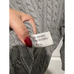 Varsity Frankies Bikinis  Cable Knit Sweater Size Medium Rain Cloud 100% Cotton Photo 7