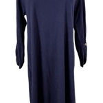 Lilly Pulitzer Surfcrest Rolled Sleeve Knit Swing Dress Navy Blue sz MEDIUM Photo 0