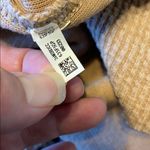 Aerie  Big Hug V-Neck Waffle Sweatshirt in a brown/camel/tan  Oversized Small Photo 7