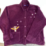 Women's Pooh Purple Fleece Robe with Tigger & Snowflakes, Size L Size L Photo 0
