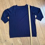 Talbots Woman 3/4 Sleeve Sweater 1X Navy Classic Beachy Nautical School Uniform Photo 4