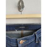 J Brand Cropped Jeans Women's 31 Blue Demen Trou Mid Rise Dark Wash Distressed Photo 6