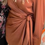 Dress Forum Brown Wrap Front Dress Photo 3
