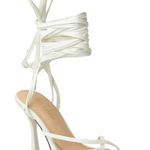 Chase and Chloe  Wraparound Sandals Size  8 OffWhite Square Open Toe Photo 0