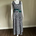 VTG Turquoise & Blue Batik Butterfly Print Maxi Dress Photo 1
