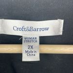 Croft & Barrow Black Shirt Jacket Button Down With Pockets size 2X Photo 3