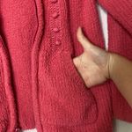 Hanna Andersson Pink Teddy Bear Zip Up Hoodie 130 Girls 8 Cardigan Sweater Fall Photo 3