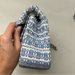 Sandro Like new  yza tweed clutch blue white crossbody Photo 10