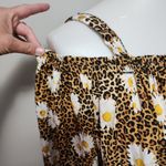 Mileage  Tan Leopard Daisy Cold Shoulder Blouse Size 1X Photo 2