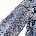 HD in Paris  Anthropologie Blue Lace Blouse with Tank Size 4 Dark Ocean Dress Top Photo 6