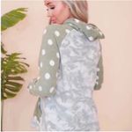 Sew In Love Green Polka Dot Fleece Camo Hoodie Size L Photo 3
