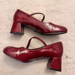 Cider FAUX PATENT LEATHER CHUNKY HEELED MARY JANE SHOES Photo 4