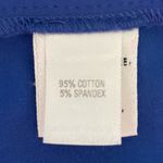 St. John  Cobalt Blue Flat Waist Cotton Stretch Capri Cropped Pants Size 4 Photo 5