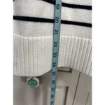 Cut Tag‎ Ivory/Black Striped 1/4 Zip Sweater Collared Neck Long Sl See Measure Black Size undefined Photo 1