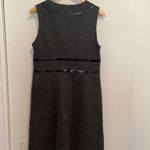 MICHAEL Michael Kors Charcoal Shift Dress with Patent Accents Gray Size 8 Photo 4