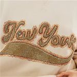 Free People  Bali Drifter New York Sweatshirt Oversized Stone Combo Size M Photo 1