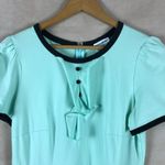 Retro Turquoise Dress Blue Size L Photo 5