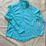 Made for life Women’s  Green Pullover Fleece Top Sweatshirt with 1/4 Zip Photo 1