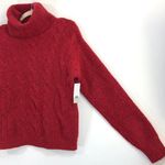 BP New Cable Stitch Turtleneck Sweater Cozy Knit Pullover Red Tango Photo 5