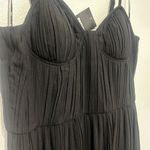 DKNY  Black Midi Pleated Dress NWT 10 Photo 4