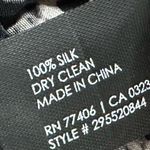 Club Monaco  Joggers Pants Abstract Pattern 100% Silk  Womens 6 Black Photo 6