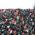 OLIVE des OLIVE Black Floral Poppy Tiered Ruffle Short Mini Skirt XS/S Photo 3