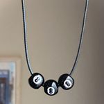 Handmade 8 ball grunge funky unisex necklace🎲8️⃣🖤 Photo 5