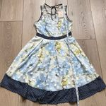 Anthropologie RYU  Tulle Fit and Flare Floral Dress Mesh Polka Dot Overlay NWT Photo 8