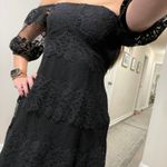 Free People Black Be Your Baby Lace Mini Short Cocktail Photo 5