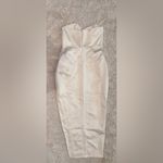 House Of CB NWOT  Flora Ivory Satin Corset Side Slit Midi Dress sz L PLUS CUP Photo 5
